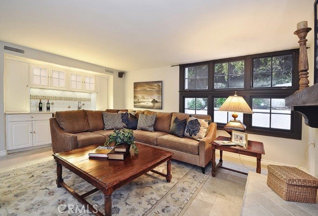 Built-ins and Wet Bar in Family Room