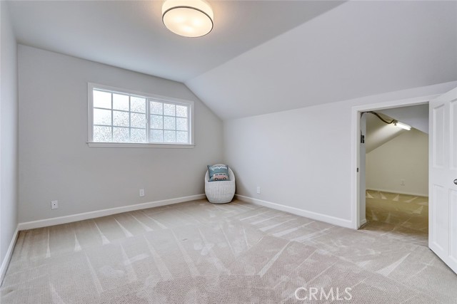 This bedroom features a secrete closet.