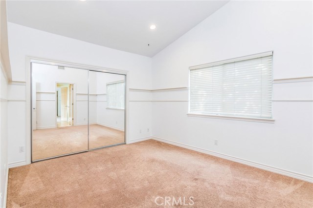 Bedroom #2, vaulted ceilings, large closet