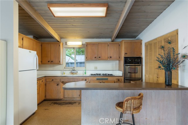 Kitchen as seen from dining area.