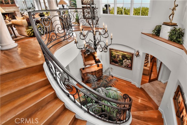 View of stairway to foyer.