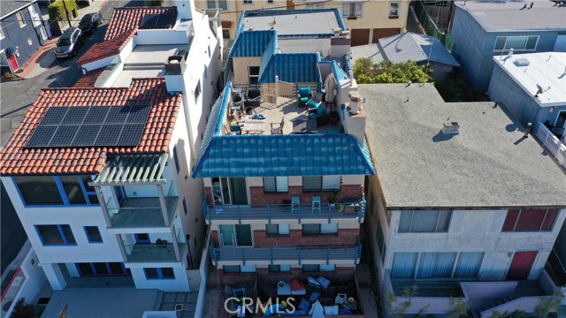 overhead shot of the roof deck