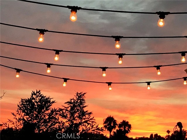 Sunset on the al fresco dining patio...