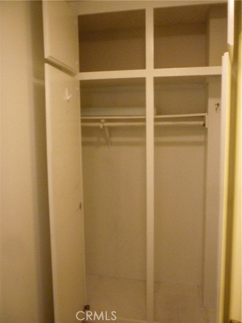 The second of two closets in the unit allow for plenty of storage.