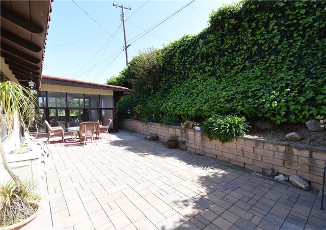 Private rear patio