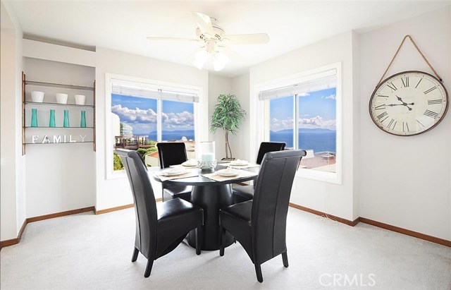 Enjoy Ocean and Catalina Views from the Dining Area