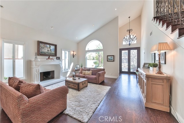 family room withe fireplace. Great area to read a book and relax