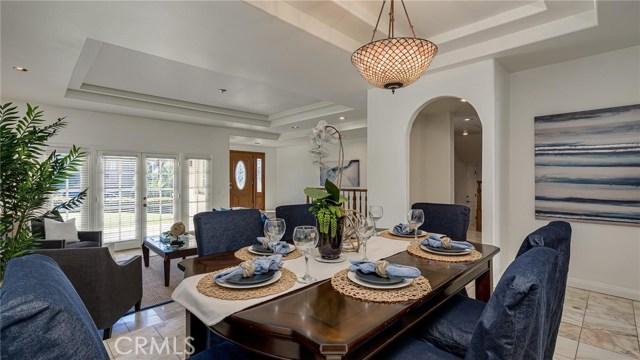 Dining room facing formal entry and front yard.