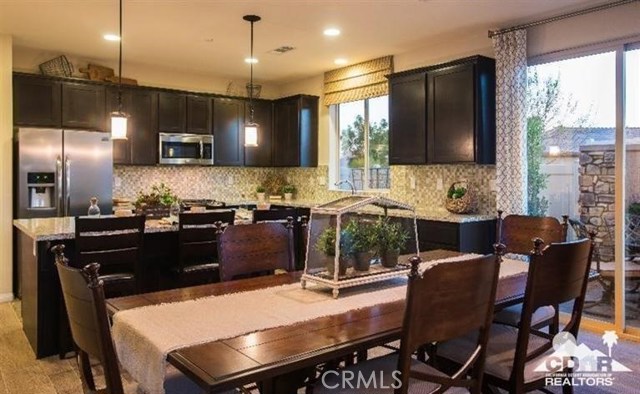 Plan 2 model home kitchen and dining area