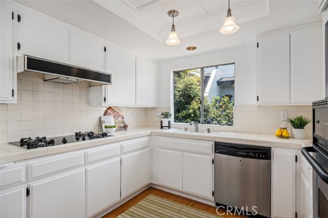 Kitchen with view of greenery