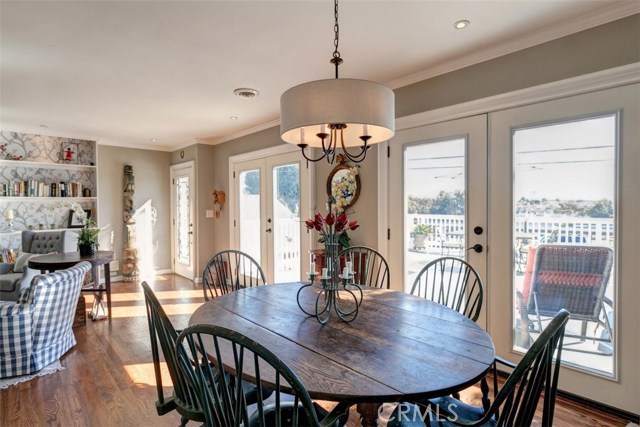 Dining area looking toward the living room.