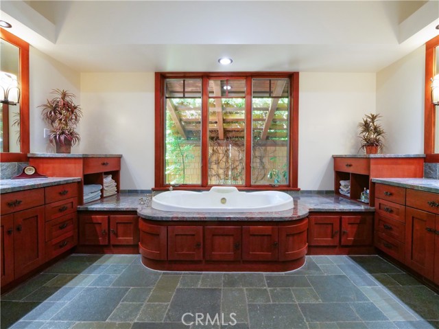 Handsome Master Bath includes shower, private garden, and WC.