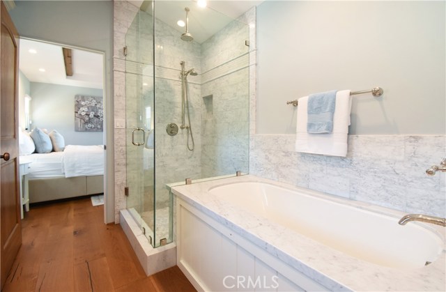 Soaking Tub and Walk-in Shower in Master Bath