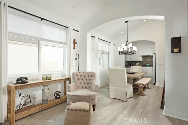 View of dining room and kitchen from living room