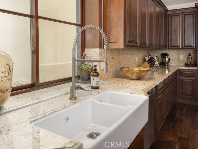 Kitchen features a Original Shaw Farmhouse Sink.