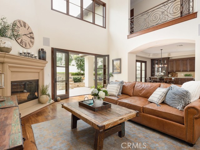 Family room open to kitchen and outdoor space.