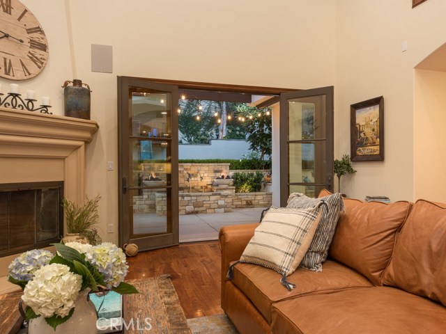 View of the patio from the family room.