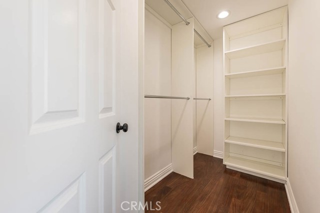 Walk in closet in master