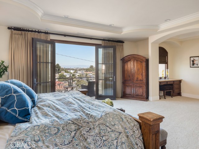 Large french doors bring in fresh air and an amazing view.