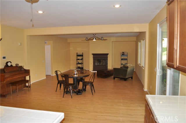 View of large living area from kitchen.