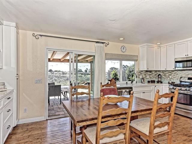 Dining area combines with kitchen for family coziness