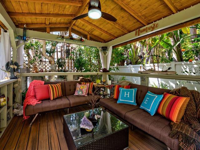 Gazebo furnished with futons to sleep outside. Lots of outdoor electrical outlets to create your own ambiance. Lights & ceiling fan