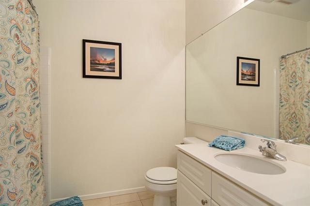 Full-sized secondary Bath includes a Full-Height Linen Cabinet too!