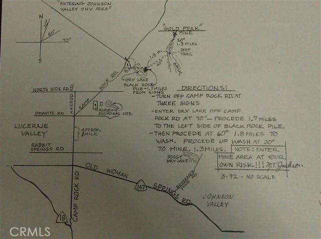 Gold Peak Mine/Camp Rock, 92356, ,For Sale,Gold Peak Mine/Camp Rock,482054