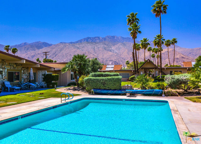 Pool with mountain view