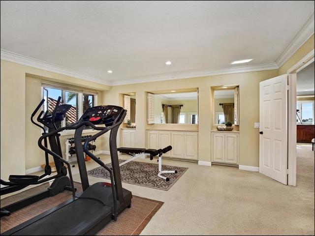 Master bedroom that is used as a master retreat, spa and gym. No gym membership needed!