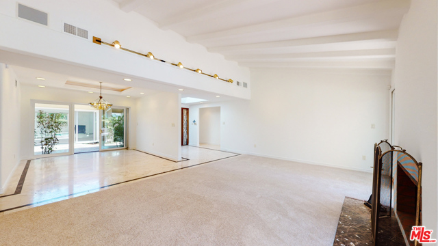 Living room facing dining room