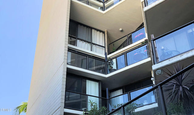 building balcony view up close