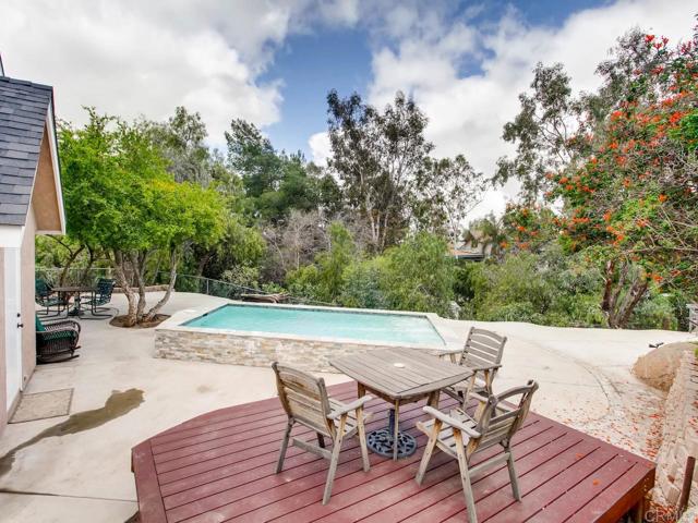 Wading pool with sun deck.