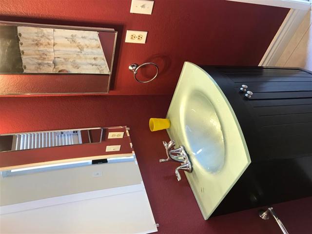 Your Master Bathroom has a new vanity, with a new sink, new mirror, new toilet, and will have new sliding doors on the tub prior to close of escrow. There are also new angle stops (on/off water supply valves) thoughout the bathroom.