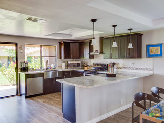 Bright kitchen and living area