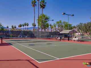 Tennis courts have lighting