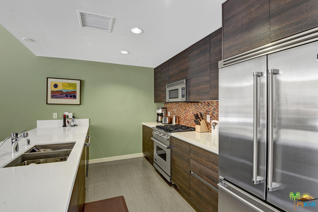 Kitchen open to living area