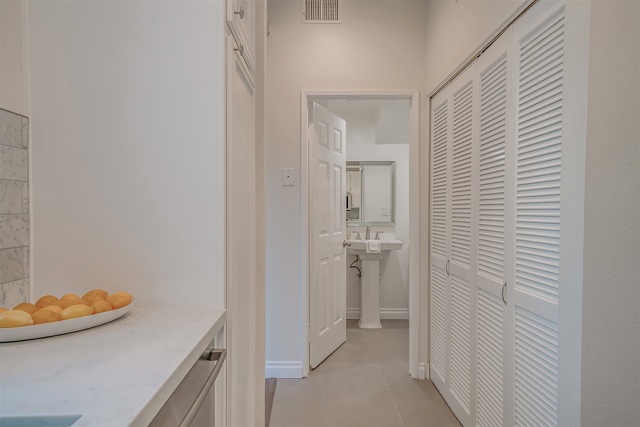 Laundry Closet and Half Bath on 1st Floor