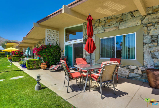 Poolside patio