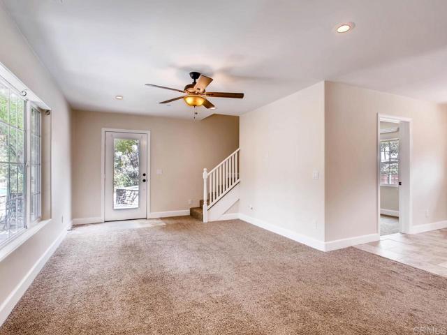 Living Room with access door to backyard.