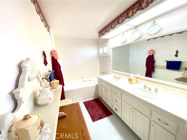 Primary bathroom, with double sinks