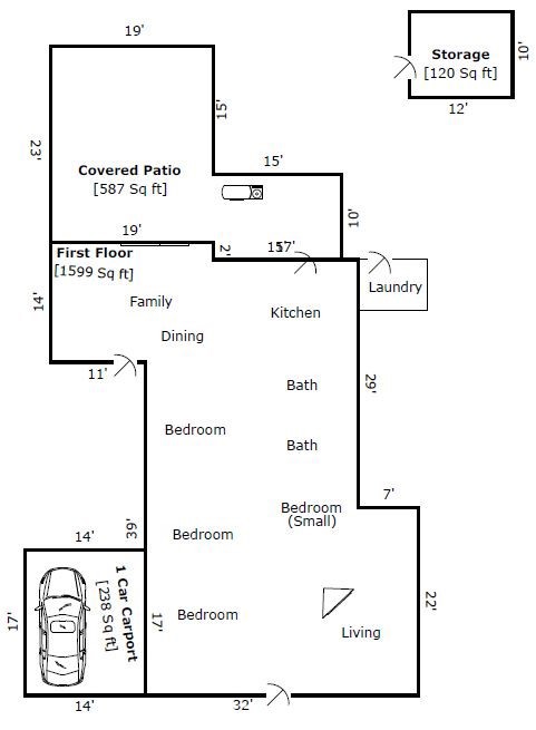 Floorplan w/Shed