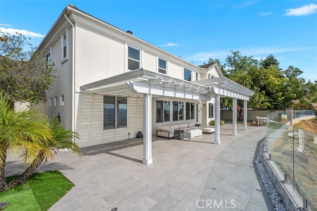 180 degree panoramic view of the Burbank Valley and patio cover, swim/lap pool