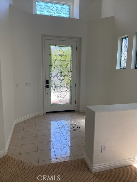 Beautiful beveled glass front door and entry