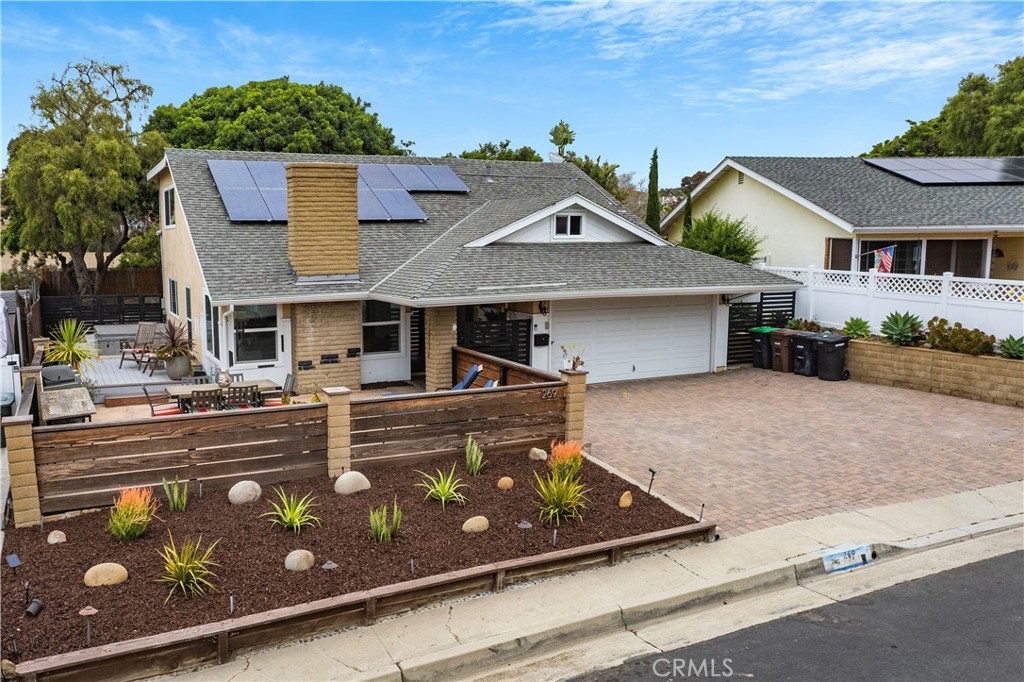 Situated in the sought after Shorecliff community awaits a home that offers breathtaking ocean views and exquisite features that make it a dream come true. Entering this 4 bedroom 2 bath home you’re greeted with a custom iron gate and front patio area great for entertaining with sunset views. As you step inside through glass french doors, you’ll discover a bright and spacious living area that boasts high vaulted ceilings, gas fireplace, large windows, and an open floor plan that allows natural light to flow in. The gourmet kitchen is a chef’s delight with premium stainless-steel appliances, quartz countertops, and ample cabinetry. Located on the first floor is a bedroom with a full bathroom ensuite. Leading upstairs the master suite offers 2 oversized closets and stunning ocean views. Additionally, there is 1 more bedroom with ample closet space and a full bathroom. The loft area is perfect for a playroom, office or additional bedroom. The backyard is a private oasis with lush landscaping, a jacuzzi tub with ocean views, and a fire pit, creating a perfect ambiance for relaxation and entertainment. Other notable features of this home include a 2 car garage with ample storage space and solar panels. Homes in Shorecliff gain access to The Shorecliffs Beach Club which features great amenities for owners, for $33 a month. Clubhouse with 2 bathrooms, shower, built-in picnic tables, BBQ, Basketball courts, paddle ball courts, playground, and parking lot. Don’t miss this opportunity to live in one of the most desirable neighborhoods in San Clemente! Situated in the sought after Shorecliff community awaits a home that offers breathtaking ocean views and exquisite features that make it a dream come true. Entering this 4 bedroom 2 bath home you’re greeted with a custom iron gate and front patio area great for entertaining with sunset views. As you step inside through glass french doors, you’ll discover a bright and spacious living area that boasts high vaulted ceilings, gas fireplace, large windows, and an open floor plan that allows natural light to flow in. The gourmet kitchen is a chef’s delight with premium stainless-steel appliances, quartz countertops, and ample cabinetry. Located on the first floor is a bedroom with a full bathroom ensuite. Leading upstairs the master suite offers 2 oversized closets and stunning ocean views. Additionally, there is 1 more bedroom with ample closet space and a full bathroom. The loft area is perfect for a playroom, office or additional bedroom. The backyard is a private oasis with lush landscaping, a jacuzzi tub with ocean views, and a fire pit, creating a perfect ambiance for relaxation and entertainment. Other notable features of this home include a 2 car garage with ample storage space and solar panels. Homes in Shorecliff gain access to The Shorecliffs Beach Club which features great amenities for owners, for $33 a month. Clubhouse with 2 bathrooms, shower, built-in picnic tables, BBQ, Basketball courts, paddle ball courts, playground, and parking lot. Don’t miss this opportunity to live in one of the most desirable neighborhoods in San Clemente!