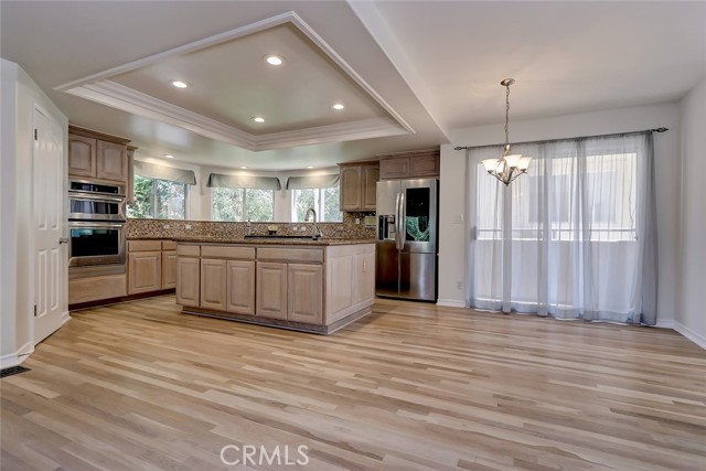 Deck off of causal dining area.