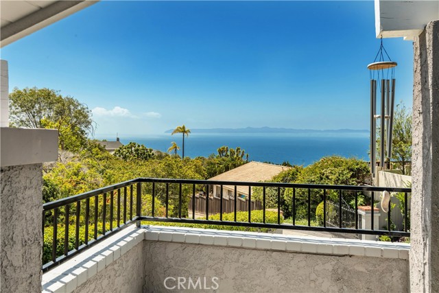 Ocean and Catalina Views from covered deck outside primary suite