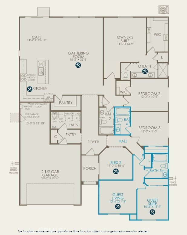 The Easton Residence Single Story with Guest Suite with living room