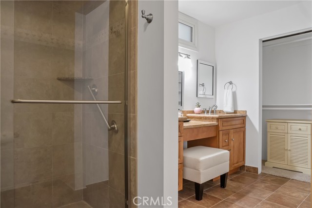 Large walk-in shower in primary bathroom