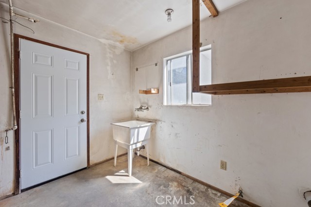 separate laundry room attached to the garage.